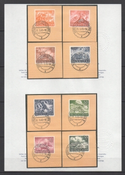 Michel Nr. 831 - 842, Heldengedenktag auf Briefstück mit Ersttagsstempel, geprüft BPP.